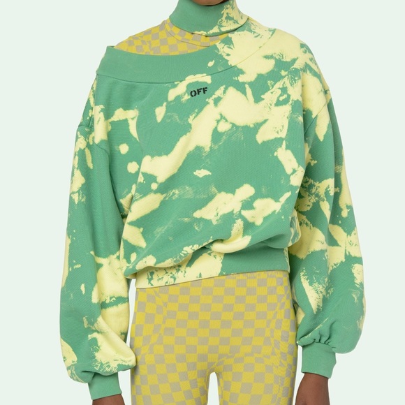 off white tie dye jumper